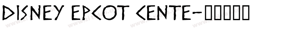 Disney Epcot Cente字体转换
